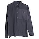 Louis Vuitton Zipper Detail Shirt in Black Cotton