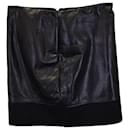 Jil Sander Mini Skirt in Black Leather