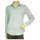 Michael Kors Light Blue Collared Button Down Front Shirt Top size S