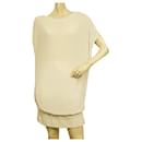 Vivienne Westwood Anglomania Weißes, silbrig glänzendes, drapiertes Minikleid, Größe XS