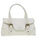 BURBERRY Shoulder Bag Leather White Auth bs5985 - Burberry
