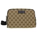 GUCCI Bolso De Lona GG Outlet Beige 449174 Auth yk7227 - Gucci