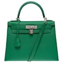 Hermes Kelly bag 28 in Green Leather - 101252 - Hermès