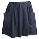 Marc by Marc Jacobs Elasticated Gathered Skirt in Navy Cotton