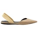 Proenza Schouler Slingback Pointed Flats in Beige Leather 