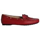 Tod's Gommino Moccasins in Red Leather