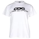 Camiseta com logotipo Comme Des Garcons em algodão branco