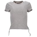 Reformation Ribbed T-Shirt in Grey Tencel