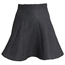 Maje Flared Mini Skirt in Black Polyester