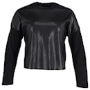 Dsquared2 Faux Leather Jumper in Black Polyester 