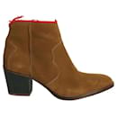 Zadig & Voltaire Ankle Boots in Camel Brown Suede