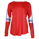 Sandro Long Sleeve Top in Red Cotton
