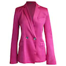 David Koma Double-Breasted Blazer in Pink Acetate - Autre Marque