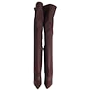 Yeezy season 5 Stretch Knee Boots in Oxblood Leather