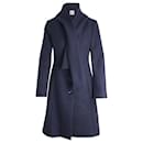Moschino Cheap And Chic Coat in Navy Blue Wool