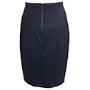 Burberry Pencil Skirt in Navy Blue Wool