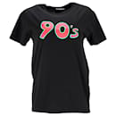 Bella Freud 90T-Shirt mit Print aus schwarzer Baumwolle
