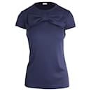 Moschino Cheap And Chic Bow T-shirt in Navy Blue Wool