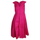 Antonio Berardi Cap Sleeve Pleated Dress in Pink Silk - Autre Marque
