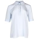 Joseph Short Sleeve Polo Shirt in Light Blue Viscose