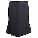 Moschino Cheap And Chic Fluted Skirt in Black Wool