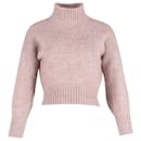 Suéter de gola alta Hugo Boss em lã rosa