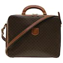 CELINE Macadam Canvas Briefcase PVC Leather 2way Brown Auth ki3039 - Céline