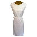 Vestido feminino Hobbs Farrah branco sem mangas para ocasiões escritório Reino Unido 18 eu 46