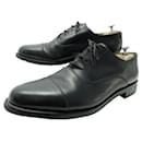 PARABOOT RICHELIEU SHOES 12.5 46.5 BLACK LEATHER SHOES - Paraboot