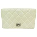 Chanel wallet 2.55 CLASP MADEMOISELLE WHITE QUILTED LEATHER WALLET