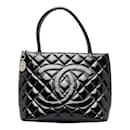 CC Patent Leather Medallion Tote - Chanel