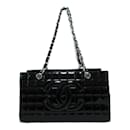 CC Choco Bar Patent Leather Zip Tote - Chanel