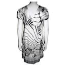 Floral black and white silk dress by Joseph