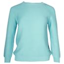 Weekend by Max Mara Crewneck Knit Sweater in Blue Cotton