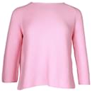 Weekend by Max Mara Crewneck Knit Sweater in Pink Cotton