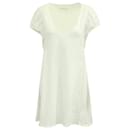 Ba&Sh-Kleid mit V-Ausschnitt aus weißer Baumwolle