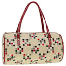 BURBERRY Shoulder Bag Canvas Leather Beige Red Auth yb133 - Burberry