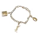 Yves Saint Laurent Bracelet with Charms - Gold - Adjustable - New