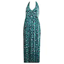 DvF Franz maxi silk dress in turquoise and multicolour - Diane Von Furstenberg