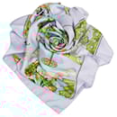 Hermes Blue Printed Silk Scarf - Hermès