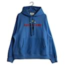 ****GUCCI Blue Embroidered Hoodie - Gucci