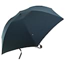 CELINE Macadam Toile Parapluie Pliant Nylon Vert Marron Auth ar9574 - Céline