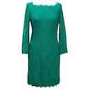 Vestido DvF Zarita encaje verde esmeralda - Diane Von Furstenberg