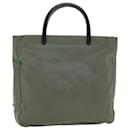 PRADA Hand Bag Nylon Gray Auth cl584 - Prada