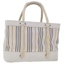 BURBERRY Hand Bag Canvas White Auth bs6258 - Burberry