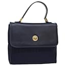 Burberrys Nova Check Hand Bag Nylon Leather Blue Auth yk7428 - Autre Marque
