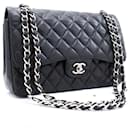CHANEL Grained Calfskin Large Chain Shoulder Bag W Flap SV Classic - Chanel