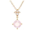 *[Good Condition] Cartier [CARTIER] Indian Mysteries Diamond Rose Quartz Pendant Necklace 18K Pink Gold Fine Jewelry lined Charm K18PG INDOMISTELEUSE DIAMOND NECKLACE [A Rank] [Used] pink gold