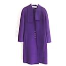 Valentino Purple Wool & Cashmere Coat
