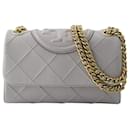 Fleming Soft Small Convertible Bag - Tory Burch - Leather - Grey
